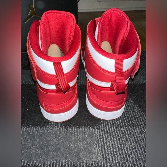 Jordan 1 High FlyEase Cardinal Red Men’s 15 - Picture 3 of 7